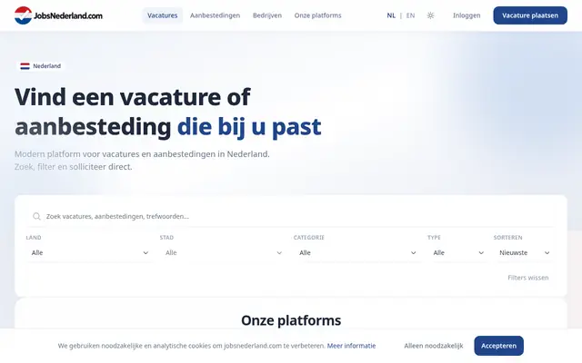 Startseite von jobsnederland.com